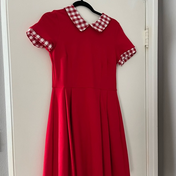 Red Gingham Smak Parlour Dress - Picture 2 of 2